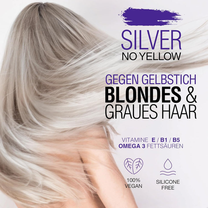NAVIR Professionell | Silver Haarmaske 750ml – Anti-Gelbstich Behandlung für blondes, graues und geb