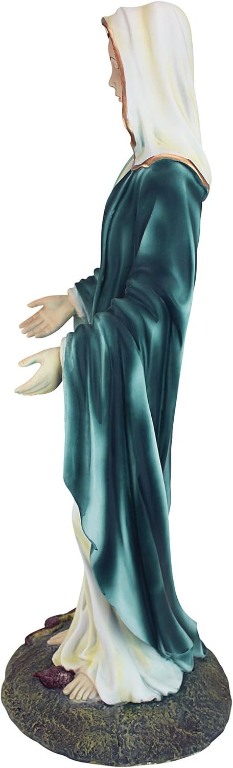 Design Toscano Jungfrau Maria, die Gottesmutter der Unbefleckten Empfängnis Religiöse Gartenstatue,