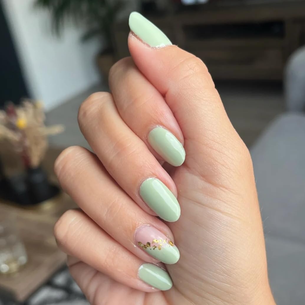 Pink Gellac UV Gel Nagellack - 323 Gentle Jade 15 ml - Lang Anhaltend UV Nagellack Grün - Gel UV für