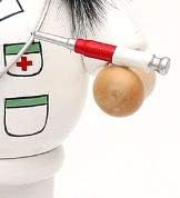 Dekohelden24 Holz Räuchermann Arzt, L/B/H: 9,5 x 8 x 19 cm. 19 cm Arzt, 19 cm Arzt