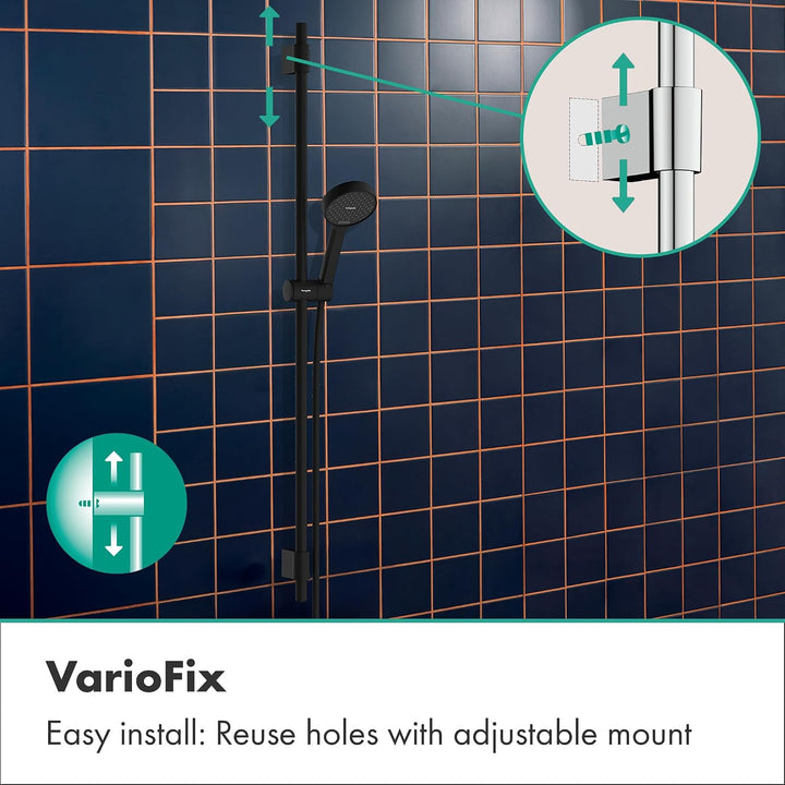 hansgrohe Activera Select S - Duschset mit Duschkopf wassersparend (EcoSmart, 2 Strahlarten), Duschs