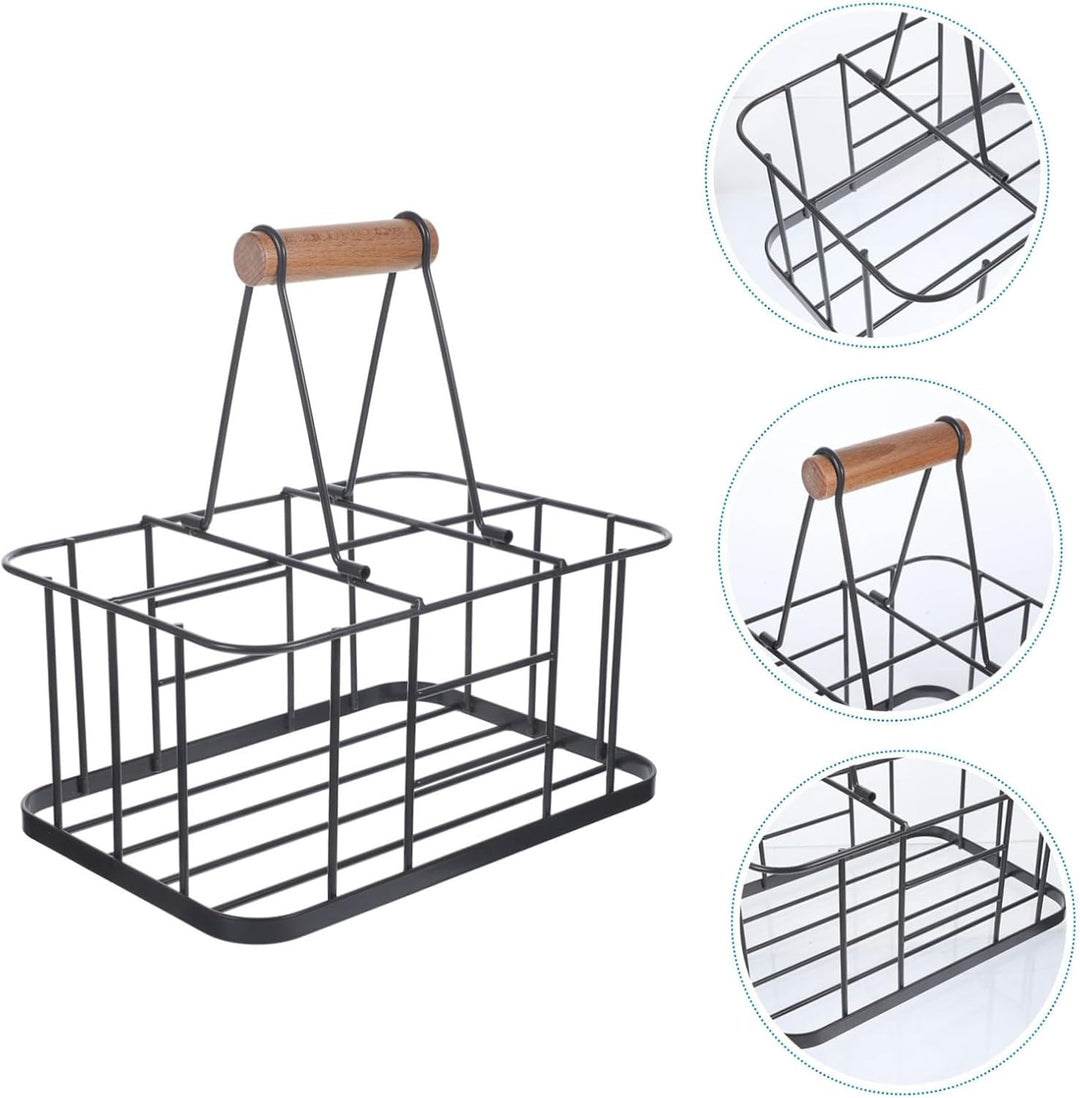 HEMOTON 1stk Tragbares Bierregal Flaschentasche Milchkiste Haustür Milchflaschen Träger Flaschenträg