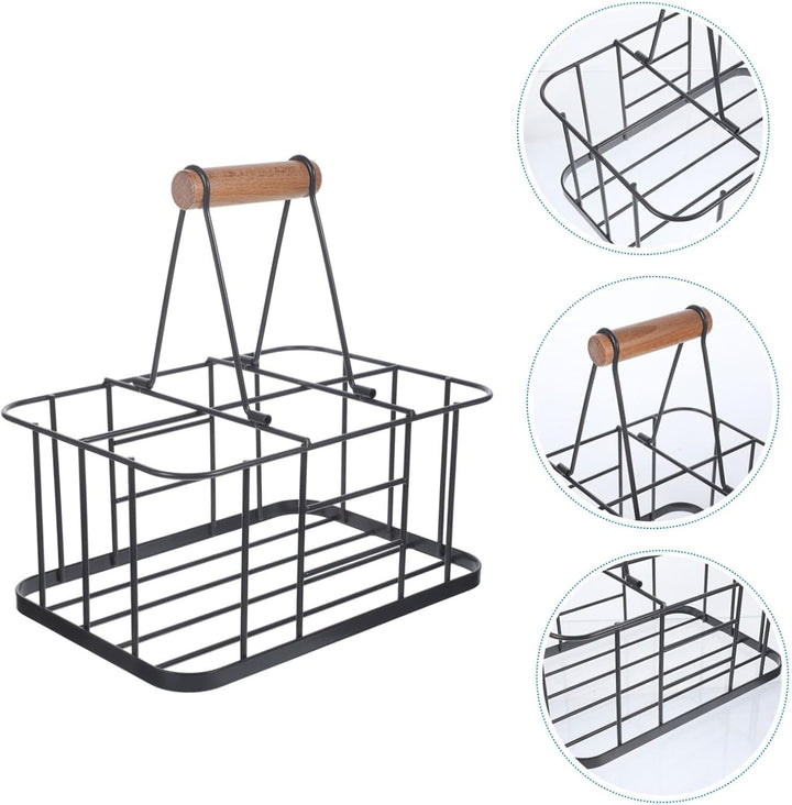 HEMOTON 1stk Tragbares Bierregal Flaschentasche Milchkiste Haustür Milchflaschen Träger Flaschenträg