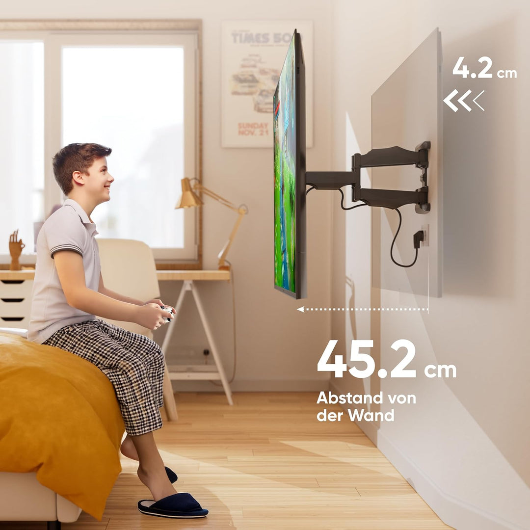 ONKRON neig- und schwenkbare Halterung für TV 37" - 70" mit einem Gewicht bis zu 36,4 kg max VESA 40
