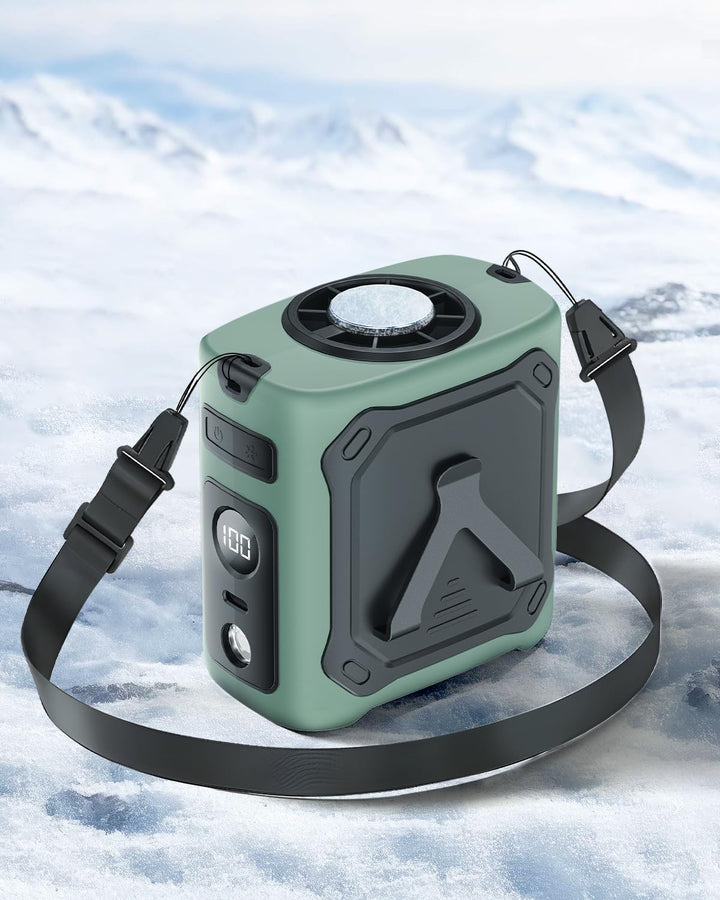 2026 Kühlung Tragbarer Taillenventilator,8000mAh 29H Laufzeit USB C Wiederaufladbar,5 Geschwindigkei