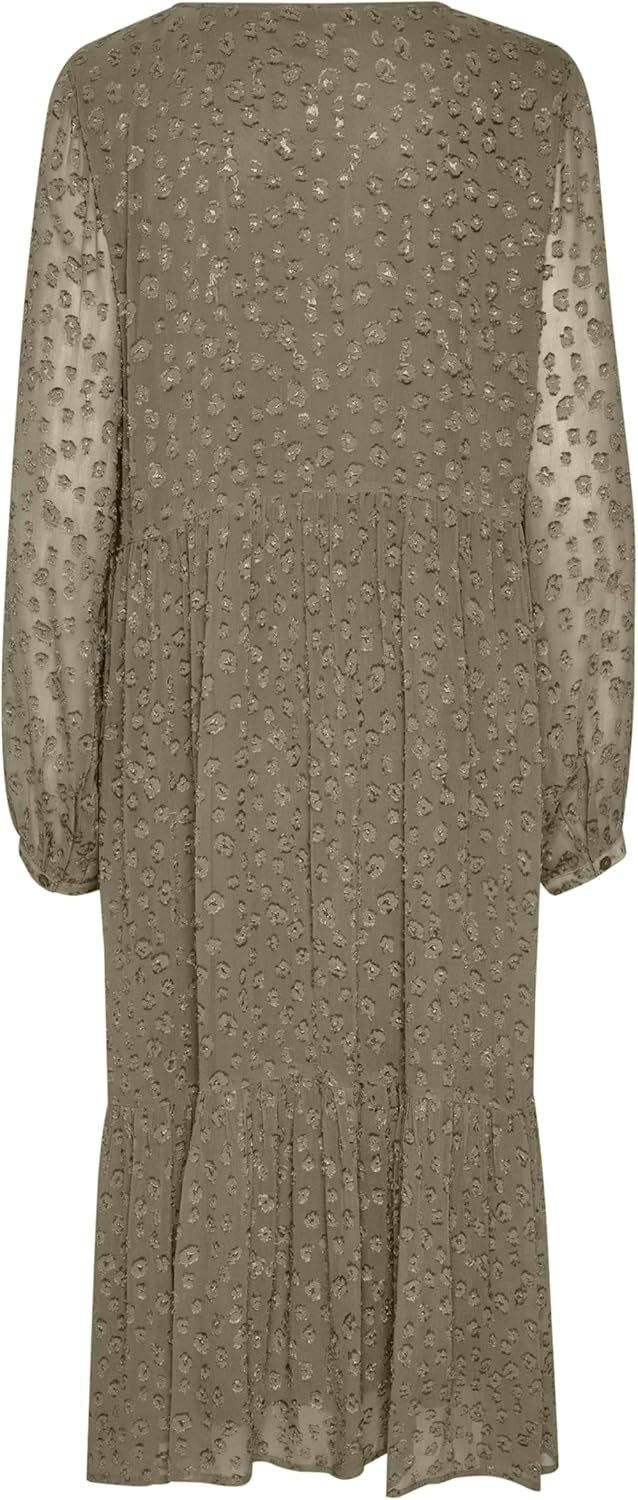 KAFFE Damen Women's Dress Long Sleeve Below The Knee Lässiges Kleid 40 Mermaid, 40 Mermaid