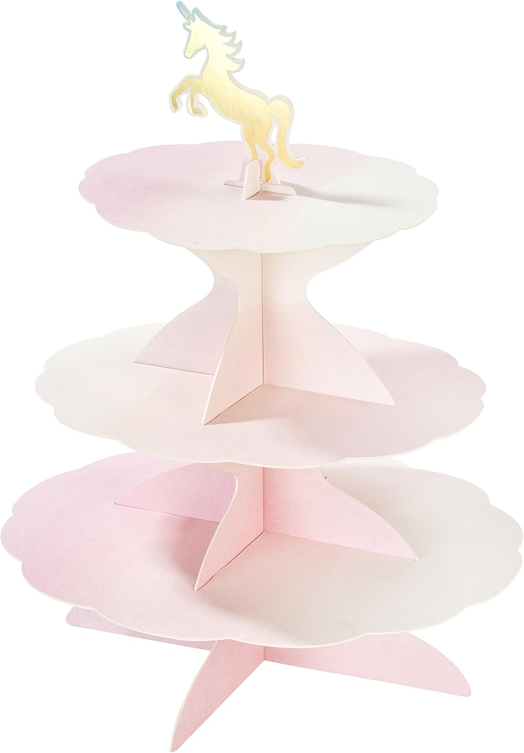 Talking Tables We Heart Pastels, Doppelseitiger Kuchenstand mit 3 Lagen aus Karton, H 37,5 cm x B 30