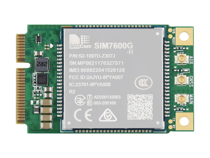 Waveshare SIM7600G-H-PCIE SIMCom Original 4G LTE Cat-4 Module Support Global Coverage GNSS/LTE-TDD/L