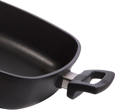 Eurloux Guss-Kasserolle Induktion Set & Deckel26 x 26 cm - quadratische Universal Bratenkasserolle m