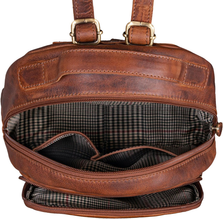 STILORD 'Kima' Kleiner Rucksack Damen Vintage Leder Cityrucksack Frau Rucksackhandtasche Mini Tagesr