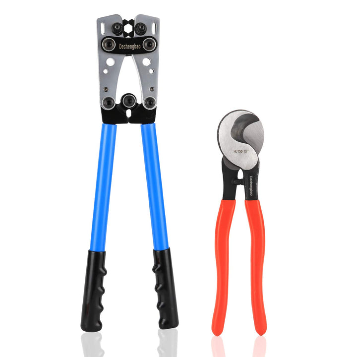 Batteriekabelschuh-Crimpwerkzeug von6-50mm²（ AWG 8-1/0） mit Kabelschneider(HX50B crimper kit) HX50B