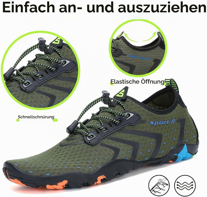 SAGUARO Badeschuhe Strandschuhe Aquaschuhe Wasserschuhe Surfschuhe Schwimmschuhe für Damen Herren Ki