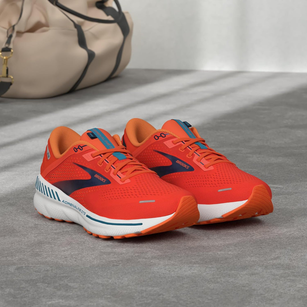 Brooks Herren Adrenaline Gts-22 Sneaker, Orange Black White