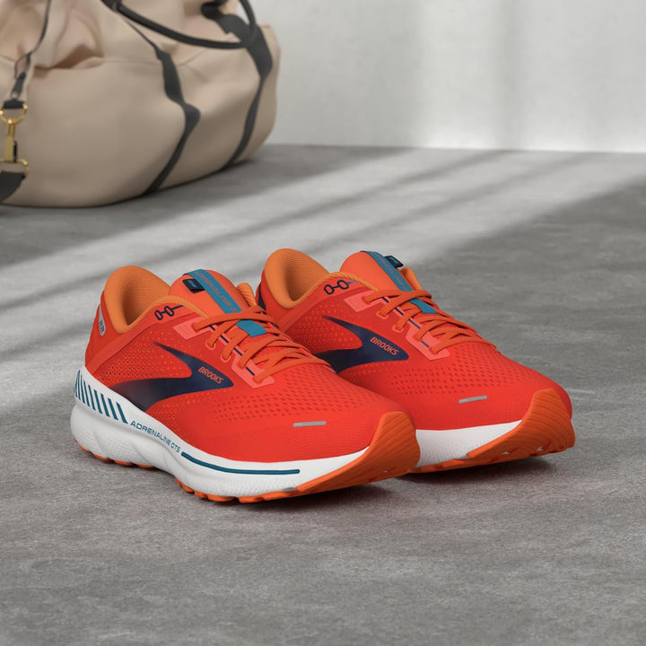 Brooks Herren Adrenaline Gts-22 Sneaker, Orange Black White