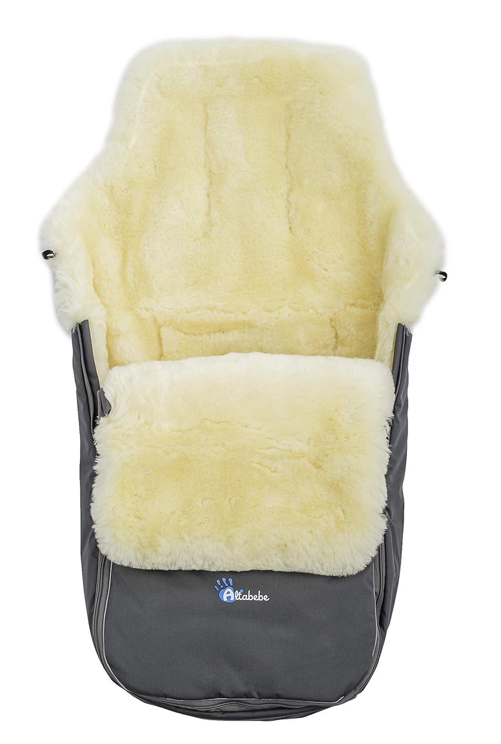 Altabebe MT2490LP-61 Winter Lammfellfusssack für Kinderwagen, beige, beige