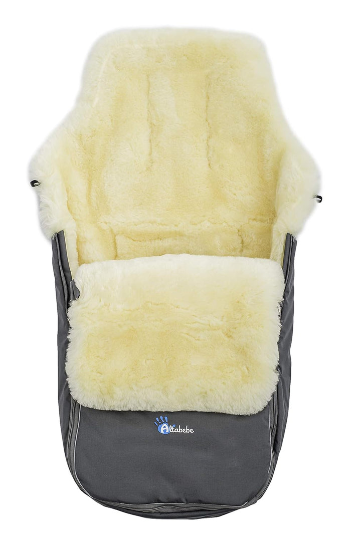 Altabebe MT2490LP-61 Winter Lammfellfusssack für Kinderwagen, beige, beige