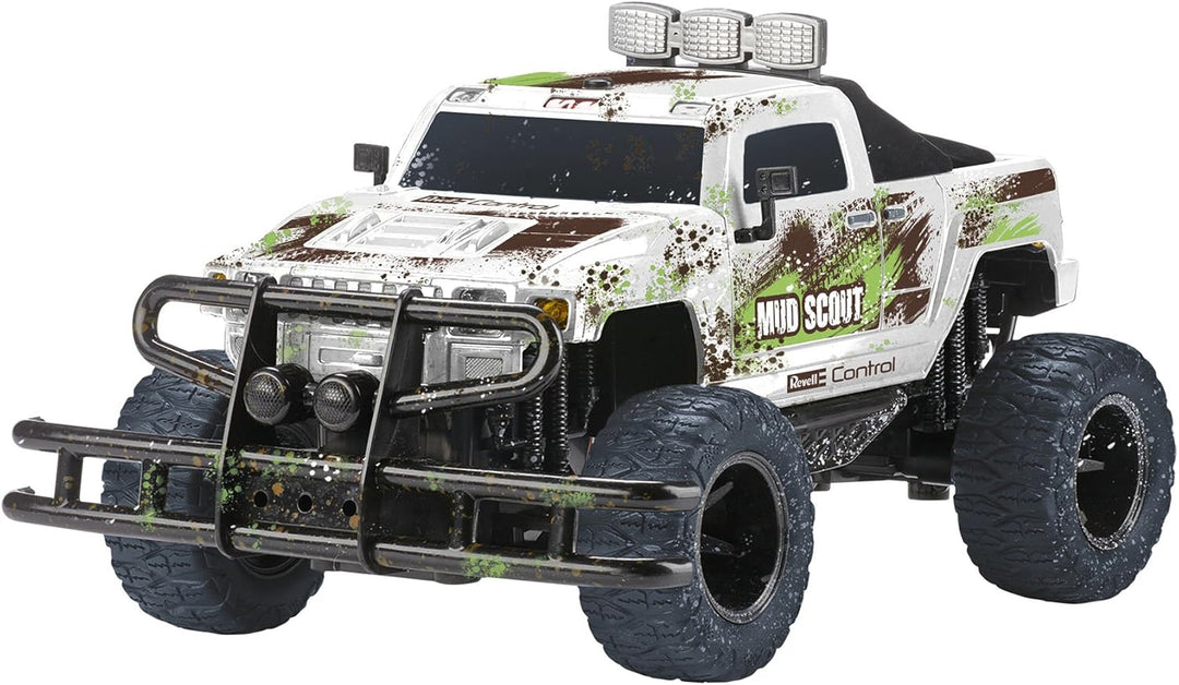 Revell 24643 RC Monster Truck 40MHz-Fernbedienung, ca. 36 cm, LED-Beleuchtung Monstertruck MUD SCOUT