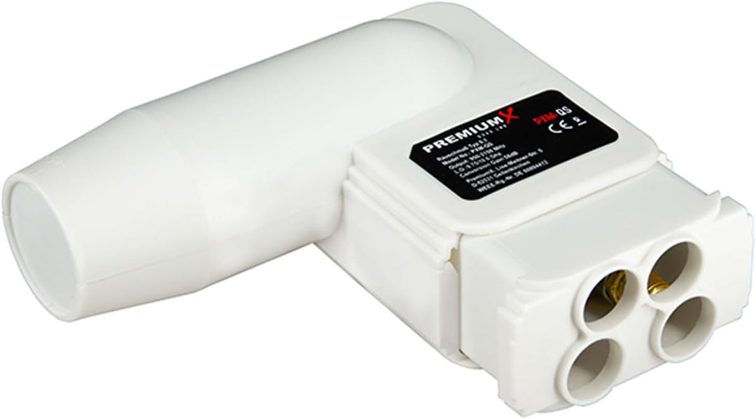 Premium X Deluxe SAT Anlage für 4 Teilnehmer 100cm Satellitenantenne ALU Hellgrau mit Quad LNB inkl.