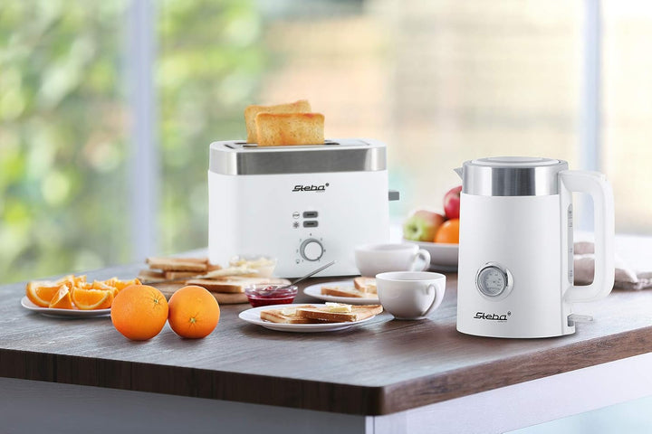 Steba Toaster TO 10 Bianco | Doppel-Schlitztoaster f?r 2 Scheiben Toast | 7 Br?unungsstufen einstell