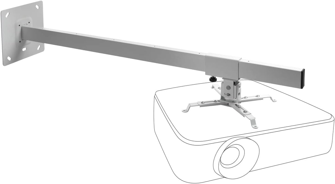 celexon Beamer-Wandhalterung MultiCel WM1200 - weiss - Wandabstand bis 120 cm - bis 15 kg - Neig- un