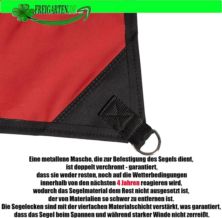 freigarten.de Sonnensegel Wasserdicht Sonnenschutz 100% Schutz vor UV dreieckig 2,0m x 2,0m x 2,8m R