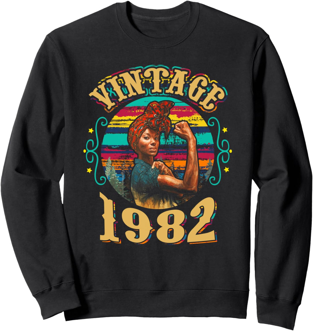 Retro Vintage 1982 Made In 1982 40 Jahre alt 40. Geburtstag Sweatshirt