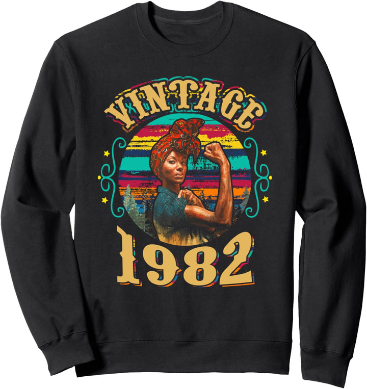 Retro Vintage 1982 Made In 1982 40 Jahre alt 40. Geburtstag Sweatshirt