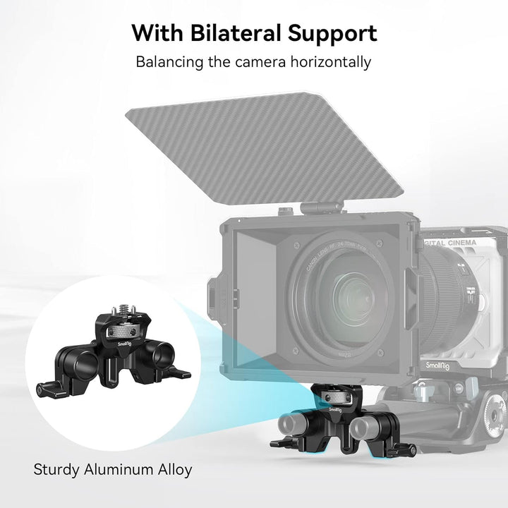 SMALLRIG 15mm LWS Rod Support, Verstellbares und Verdrehsicheres Design, Kompatibel mit SMALLRIG 319