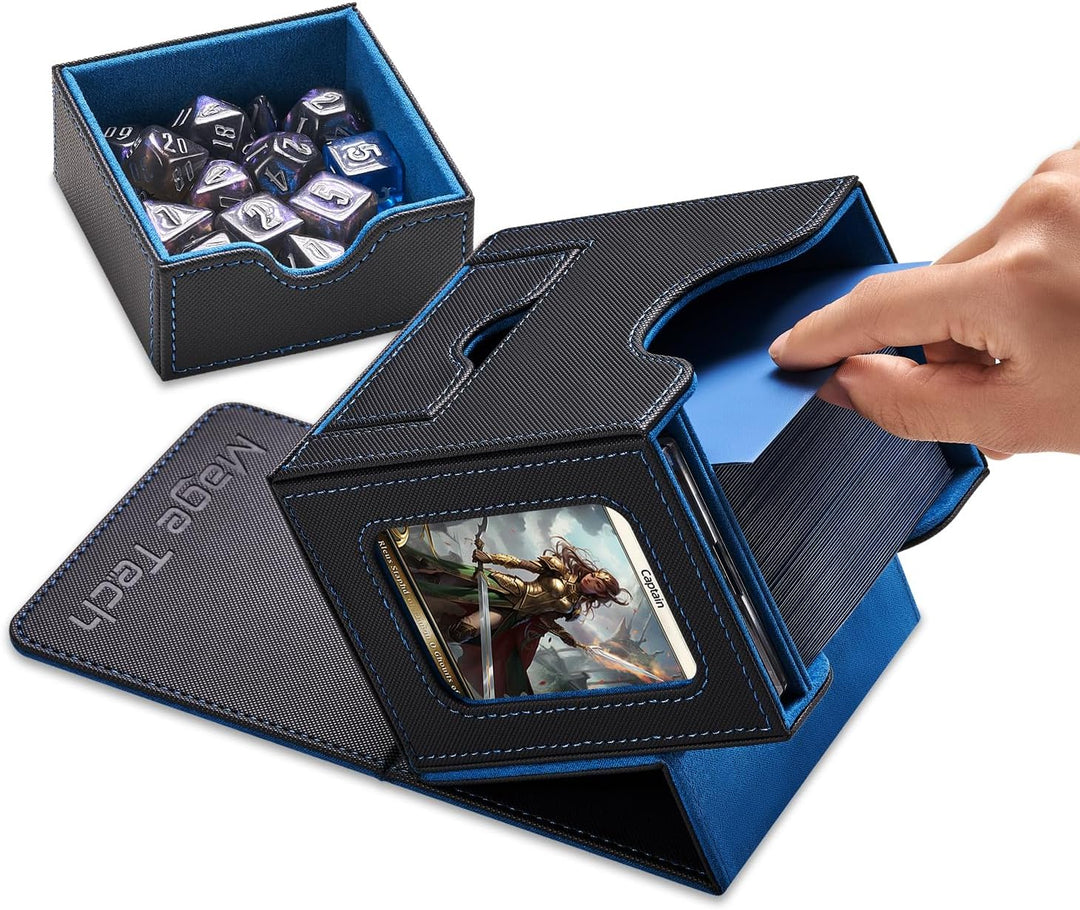 Commander Deckbox für MTG - Patentiertes Design, Commander Display, passt für 100 doppelt eingehüllt