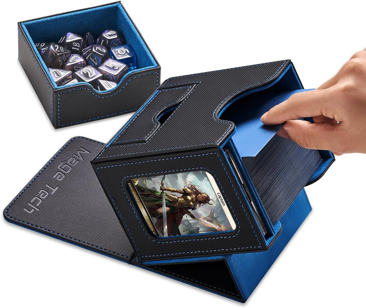 Commander Deckbox für MTG - Patentiertes Design, Commander Display, passt für 100 doppelt eingehüllt