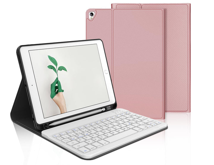 IVEOPPE Tastatur für iPad 9. Generation, Hülle mit Tastatur für iPad 10.2" (9./8./7. Generation), Ma