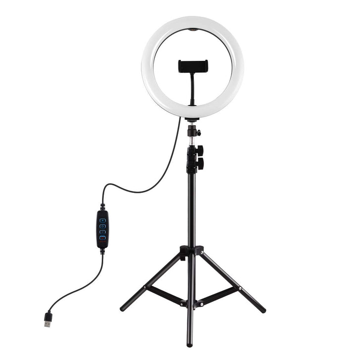 APP Life Ring Light für Selfies 10 Zoll - dreieckige Halterung - 3 Beleuchtungsmodi mit 10 Helligkei