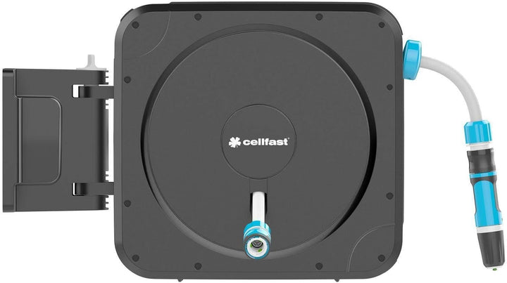 CELLFAST Schautrommel Set Automatisch Schlauchaufroller Mit Wandhalterung Wandschlauchhalter Anschlu