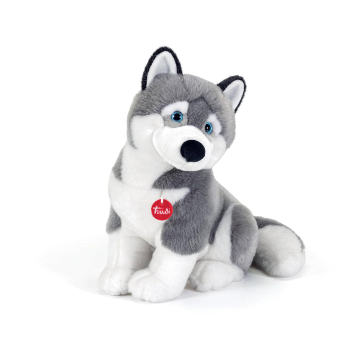 trudi 22273 Klassik Plüschhund Husky Marcus ca. 34 cm, Grösse L, hochwertiges Stofftier mit weichen