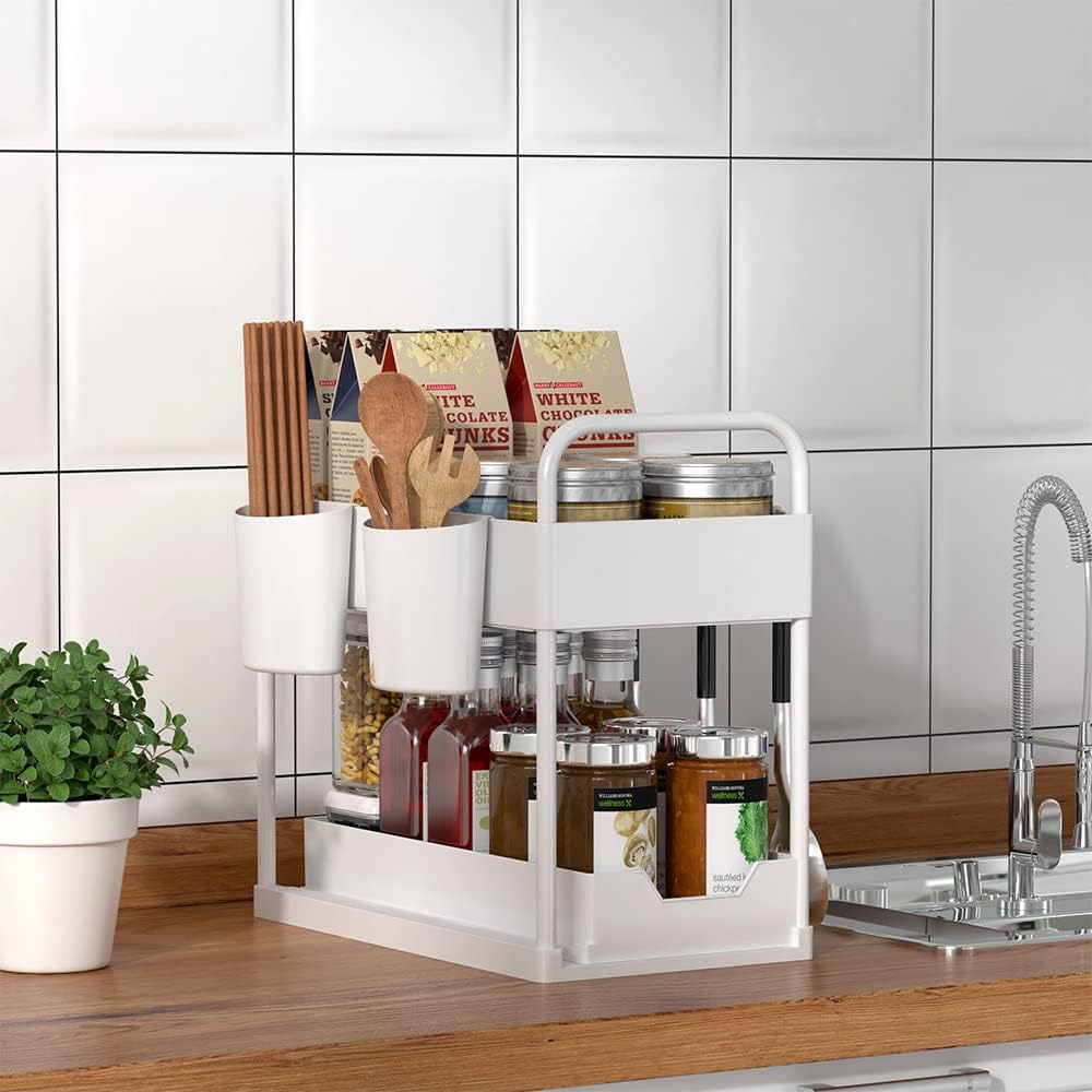OHMG Schiebeschrank Korb herausziehen Organizer Schublade, küchen küchenschrank organizer,spülbecken