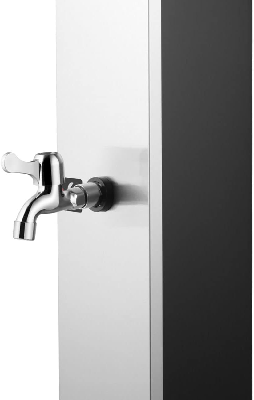 Strattore Solardusche Gartendusche 40 Liter - Warmes Wasser max. 60°C - Ohne Stromanschluss - Mit Fu