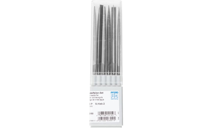 PFERD Präzisions-Nadelfeilen-Set, 12-teilig | Schweizer Hieb 2, 160mm | 12799010 – für die mittelfei