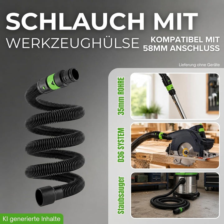 2,5m Staubsaugerschlauch passend für Festool Cleantec D27/32 Staubsauger