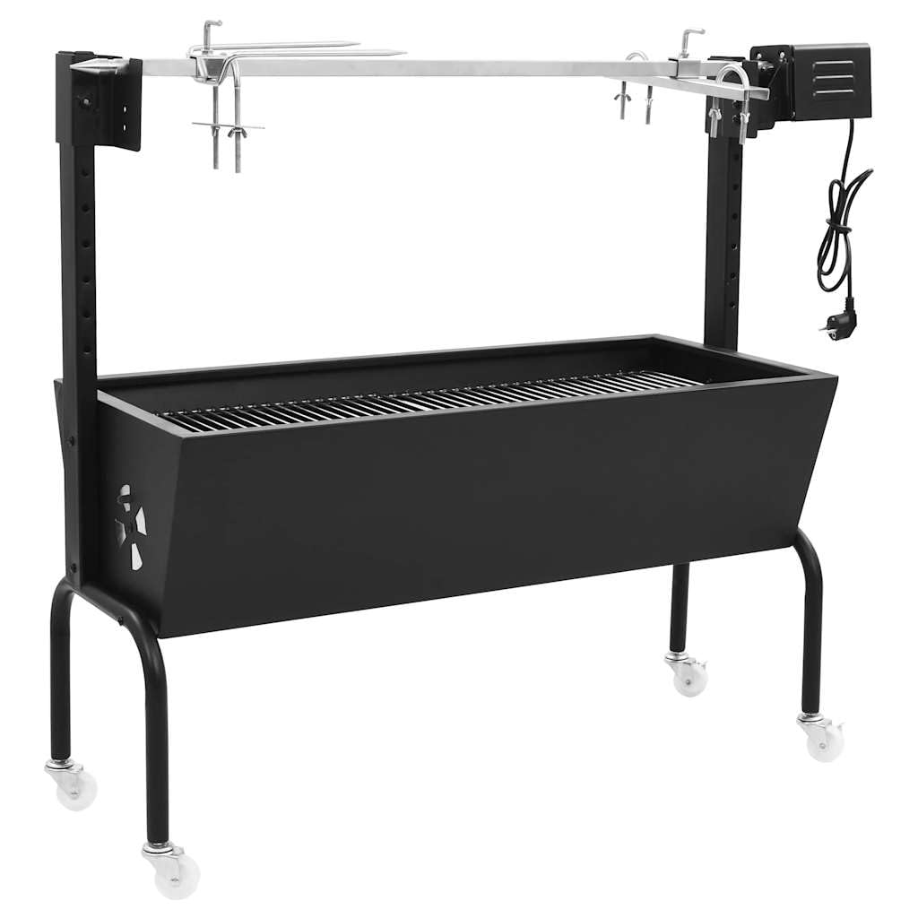 vidaXL BBQ Rotisserie Elektrisch Spanferkelgrill Lammgrill Grill Grillwagen Barbecue Smoker Grillspi