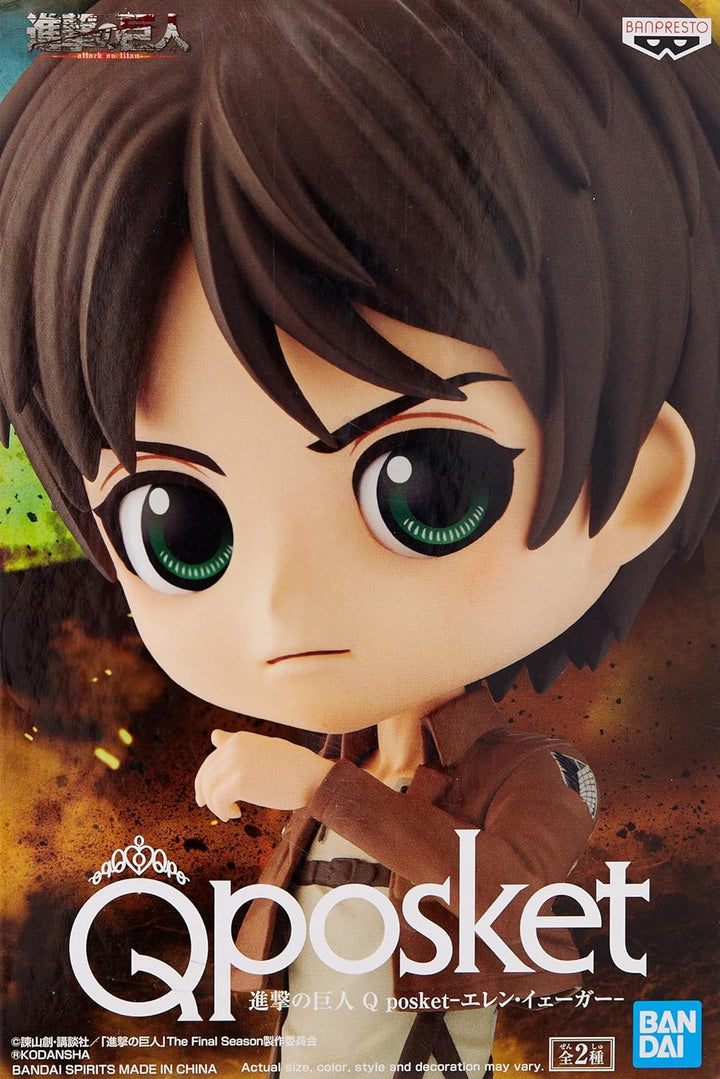 BANDAI Banpresto Attack ON Titan QPosket – Eren Yeager B – Figur 14 cm