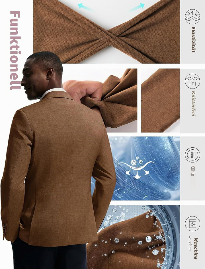 PJ PAUL JONES Herren Sakko Sportlich Freizeit Blazer Jackett 2 Knöpfe Modern Regular Fit Anzugjacke