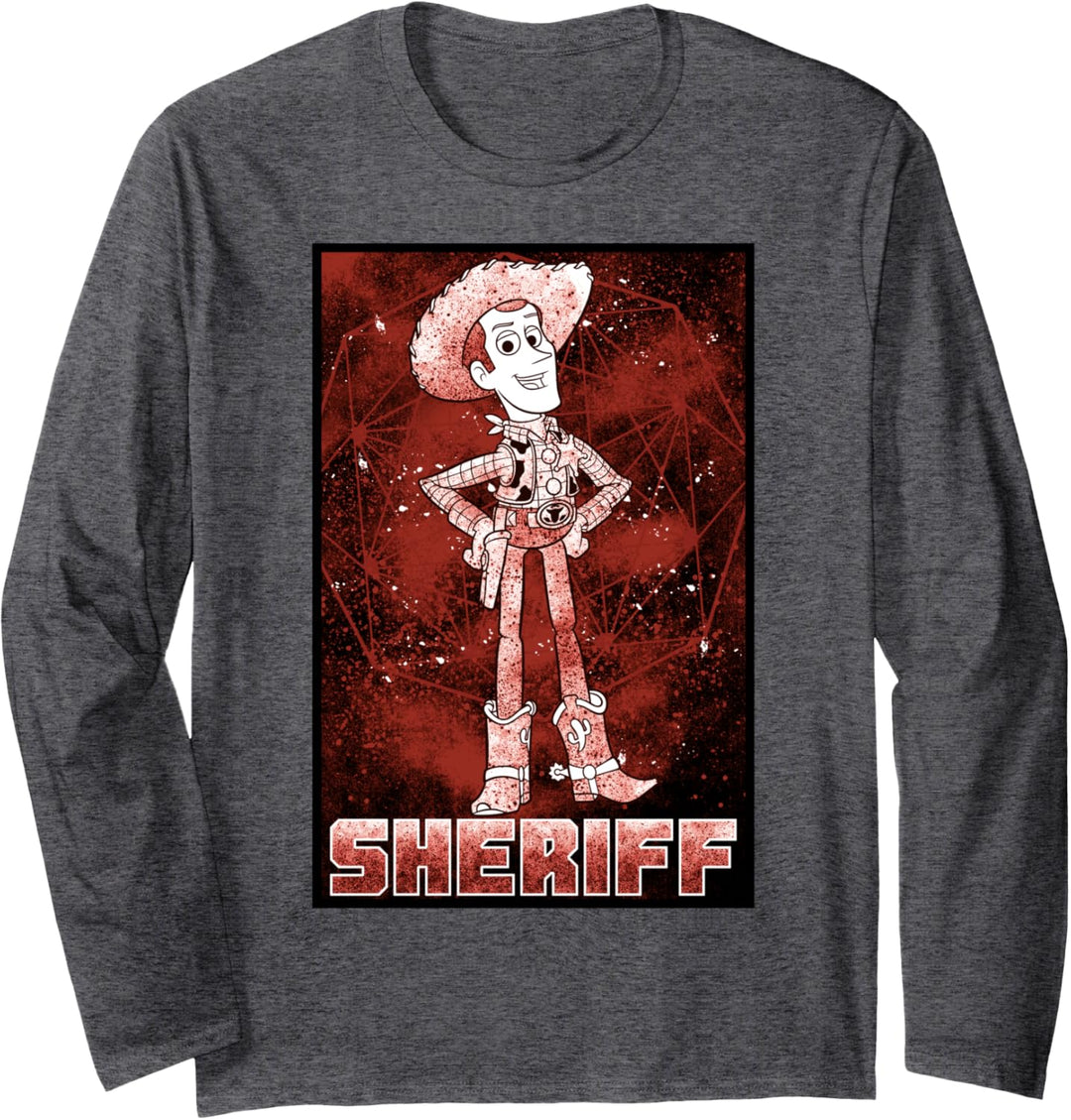 Disney Pixar Toy Story Woody Cosmic Sheriff Poster Langarmshirt