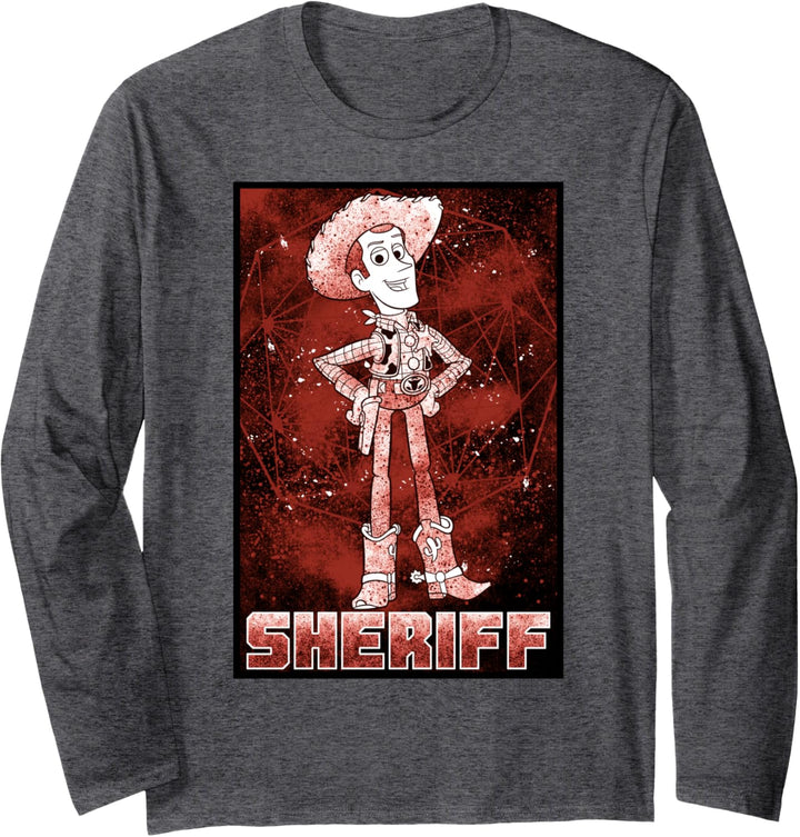 Disney Pixar Toy Story Woody Cosmic Sheriff Poster Langarmshirt