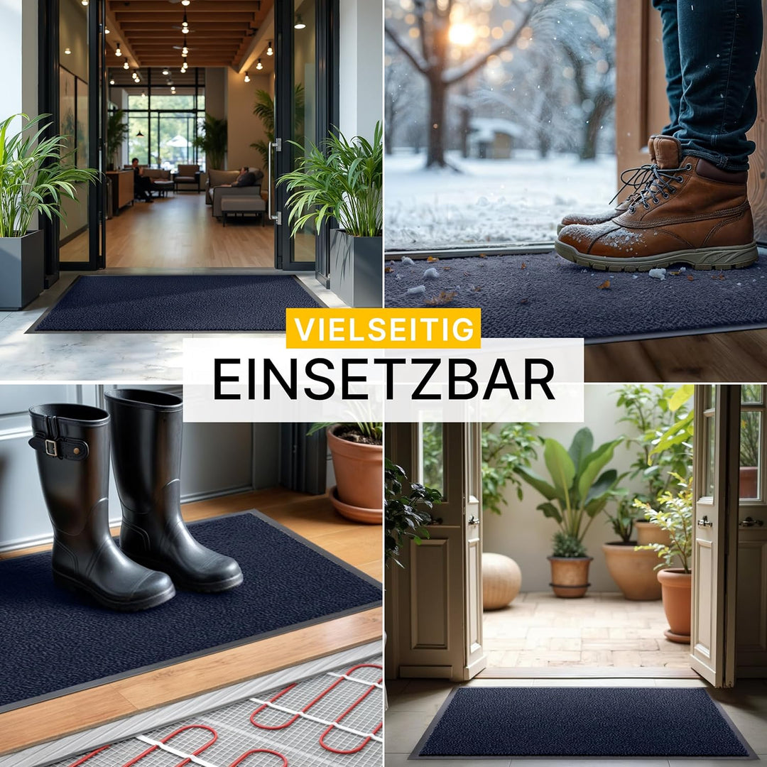 Entrando Schmutzfangmatte - für innen und aussen, wetterfest, waschbar, rutschfest - ideal für Flur,