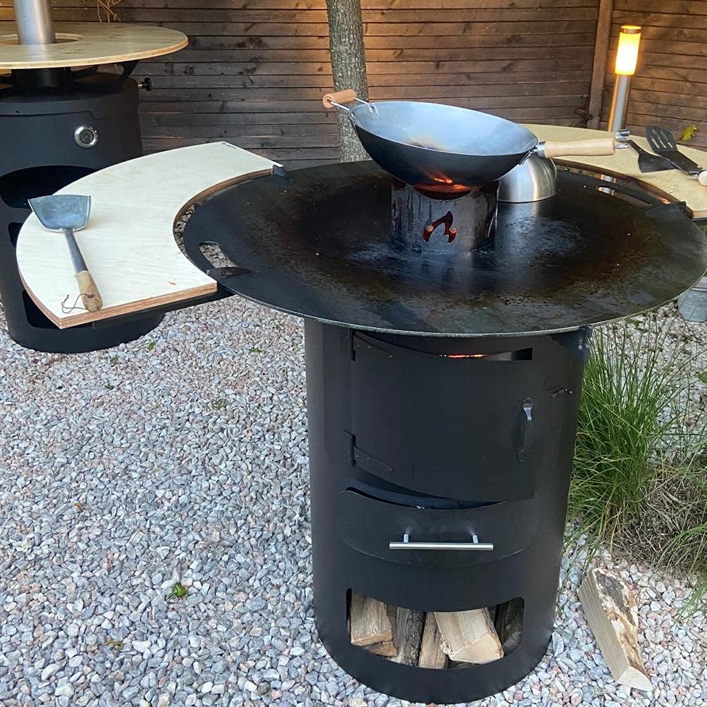 2X Halterung für Anstecktisch Feuerplatte 10mm Grillplatte Tisch Feuertonne #180