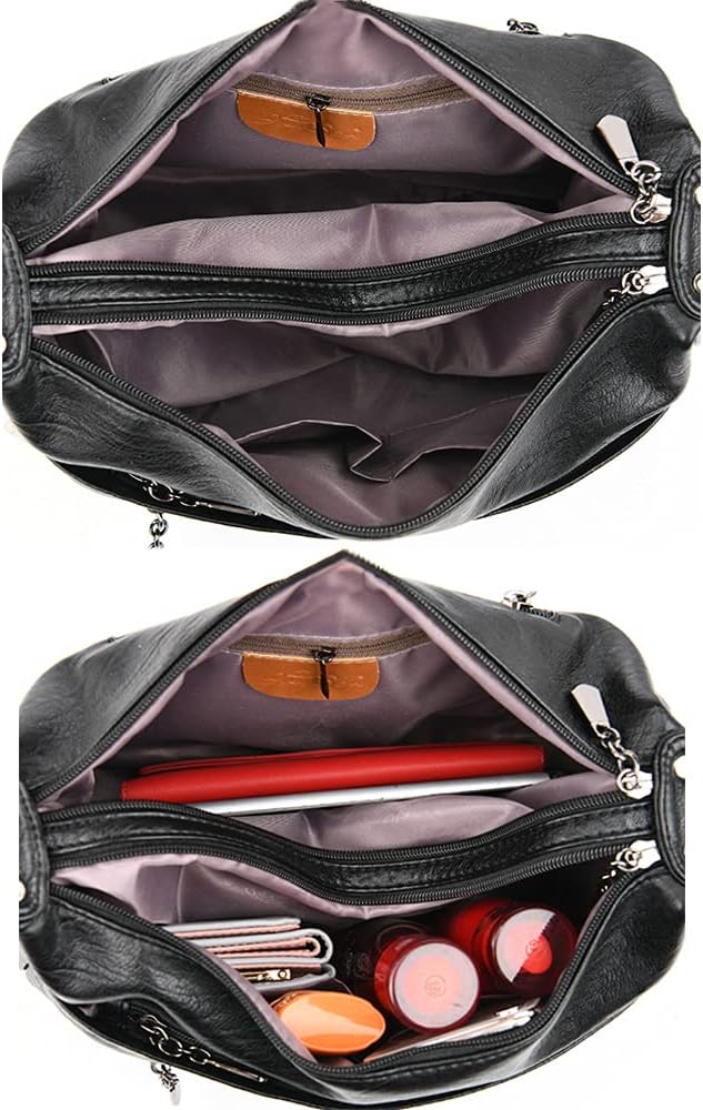 Sacmill Damen Crossbody KleineHandtasche Kleine Geldbörse Weichem Leder Geldbörsen Schulter Hobo Umh