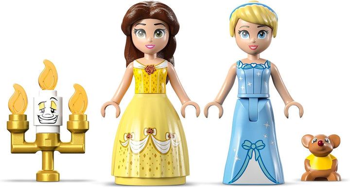 LEGO 43219 Disney Princess Kreative Schlösserbox, Spielzeug Schloss Spielset mit Belle und Cinderell