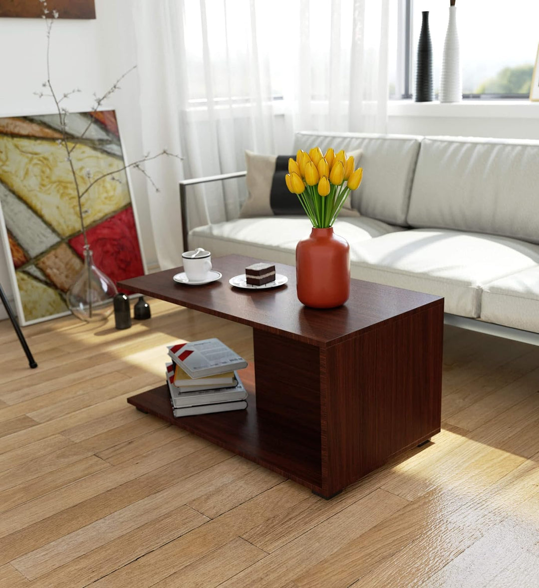 AKORD Couchtisch Holz | Margo 90x45x50cm | Schrank für Wohnzimmer | Schlafzimmer Schrank | Minimalis