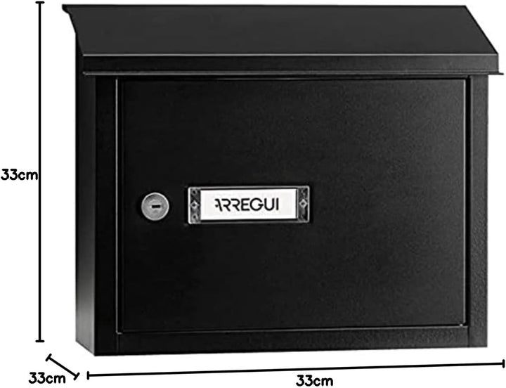 ARREGUI v-4070 V4074 Maxi Durchwurfbriefkasten aus strukturlackiertem Stahl, Grösse M (DIN A4), Brie