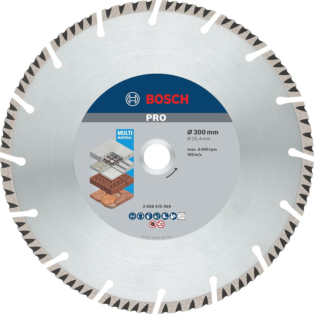 Bosch Professional Diamanttrennscheibe Standard for Universal (Beton und Mauerwerk, 300 x 25,40 mm,